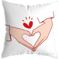 Valentine's Day heart shape printing decoration cushion